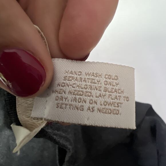 chico's size 1 medium chicos dark gray silk rayon blend v neck sweater classic - Picture 6 of 7